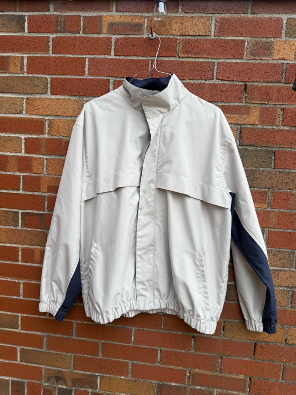 Callaway Golf Sport Outerwear Beige Water Repellent Windbreaker Jacket Size L